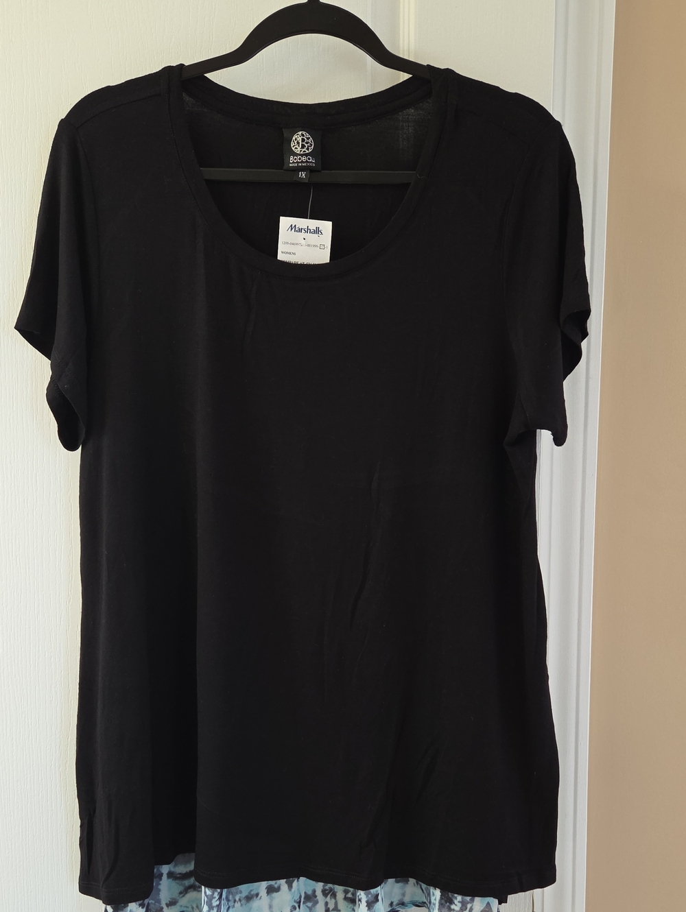 Marshall Black Scoop Neck Short Sleeve Tee